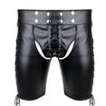 thumbnail image 3 of Marca iEFiEL, lencería Sexy de hombre con cordones, pantalones cortos abiertos a tope, ropa interior abierta a tope, calzoncillos exóticos, bragas masculinas Gay, 3 of 4