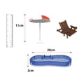 thumbnail image 7 of Almencla Dollhouse Swimming Pool Set Accessory Pretend Toy Ornament Play House Supplies Kids Toy for Fairy Garden Furniture Miniature, 7 of 7
