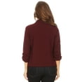 thumbnail image 4 of Women's Trendy Style 3/4 Sleeves Solid Open Jacket, 4 of 4