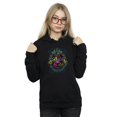 thumbnail image 2 of Harry Potter Womens Neon Hogwarts Crest Hoodie, 2 of 5