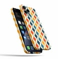 thumbnail image 3 of Retro Colorful Geometric Fabric Case Compatible with iPhone 12,Aesthetic Art Design Full Cover Protective Case, 3 of 5