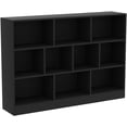 thumbnail image 4 of Cozy Castle Black Bookshelf, 3-Tier Open Shelf Bookcase, 10 Cube Storage Organizer with Anti-Tilt Device for Bedroom, Living Room, 55.11" W x 11.61“D x 40.94“H, 4 of 18