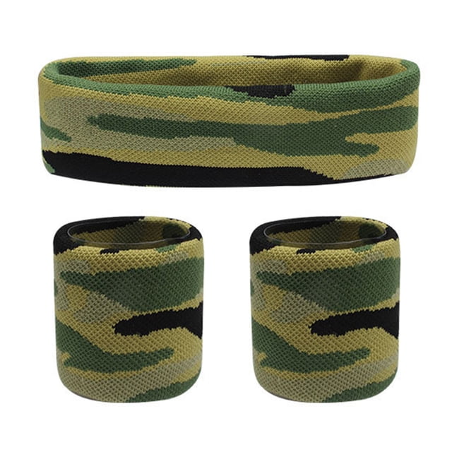 Ensemble de Bandeaux de Sudation 1 Bandeau et 2 Bracelets pour Sports et Plus