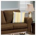 thumbnail image 2 of Ox Bay Ariya Yellow/Ivory Chevron Cotton Adult Decorative Throw Pillow Cover, 2 of 14