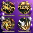 thumbnail image 4 of Golden Theme Happy New Year Banner Firework Design New Year Party Banner Sparkling Star Pattern Holiday Celebration Banner for New Year Party Holiday Celebration Indoor Decoration, 4 of 9