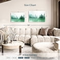 thumbnail image 4 of Elephant Stock Pine Tree Silhouette Wall Art - Horizontal Canvas Wall Art - Living Room Wall Decor - Abstract Canvas - Green And White Decor - 30" x 20", 4 of 8