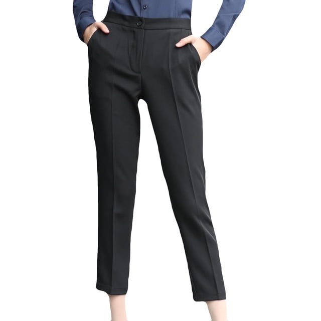 Moderna Pantalón De Mujer A La Rodilla, Pantalones Lápiz Ligeros De Un Color, Adecuados Para El Trabajo Y Ropa Casual Fáciles De Combinar Con Varios Estilos