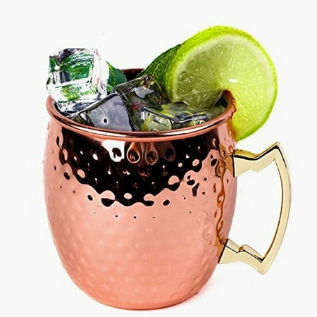 - Mug Barrel18oz Copper Plated Hammered Stainless Steel Moscow Mule Mug