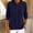 Navy, variant on Msgweeeg Long Sleeve Workout Tops for Women Fashion Button Down V Neck Womans Clothes Solid Color Corduroy Loose Fit Fall Outfits for Women 2026 for Coffee and Brunch Time