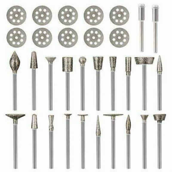 Diamond Grinding Cutting Carving Bit Set For Dremel Rotary Tool Stone Tile Glass