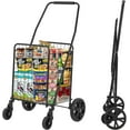 thumbnail image 1 of ChaoLink Carrito de compras plegable con ruedas de 360 grados, carrito utilitario con capacidad para 110 libras, ruedas para subir escaleras, cesta grande de 22 galones, 1 of 8