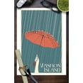 thumbnail image 3 of Vashon Island, Washington, Umbrella, Letterpress (9x12 Wall Art Print, Home Decor), 3 of 3
