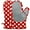 Red Dots, variant on HEETLY Cotton Oven Mitts and Pot Holders Set with Silicone Grip, 4-Piece 392°F Heat Resistant, Red Plaid