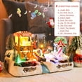 thumbnail image 6 of Christmas Village House, Animated Amusement Park with Rotating Carousel,Popcorn Wagon and Swing Battery Operated Musical Christmas Collectible Buildings for Home Table Holiday Display, 6 of 6