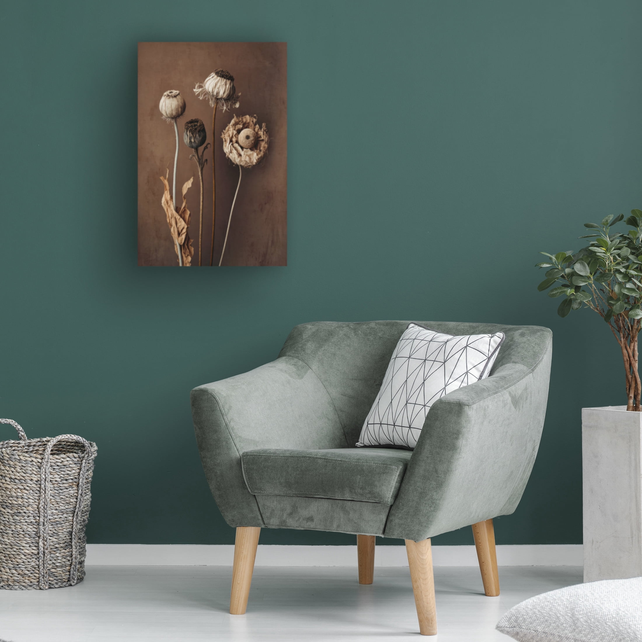 Trademark Fine Art Treechild Three Dry Flowers Canvas Wall Art