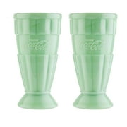 TableCraft 16oz Coca-Cola Jadeite Malt Cups | Set of 2