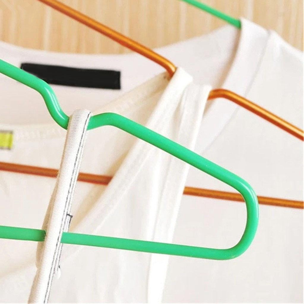 Coated Metal Hangers (10 Pack) Non Slip Hanger, Thin Space Saving Suit Hanger, Non Slip Pants Hanger, Strong & Heavy Duty Hanger - Black