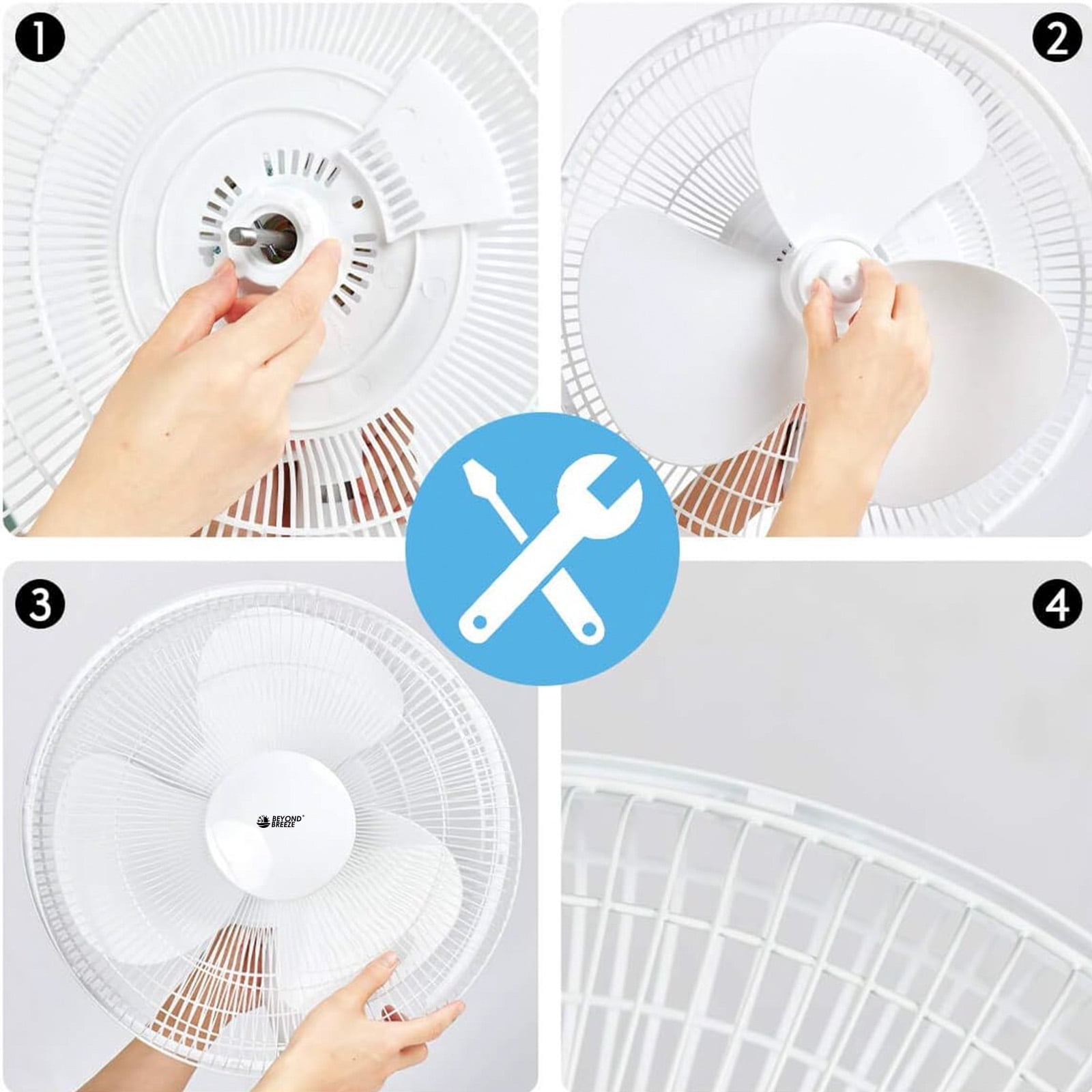 BEYOND BREEZE 16" 3-Speed Adjustable Oscillating Pedestal Fan