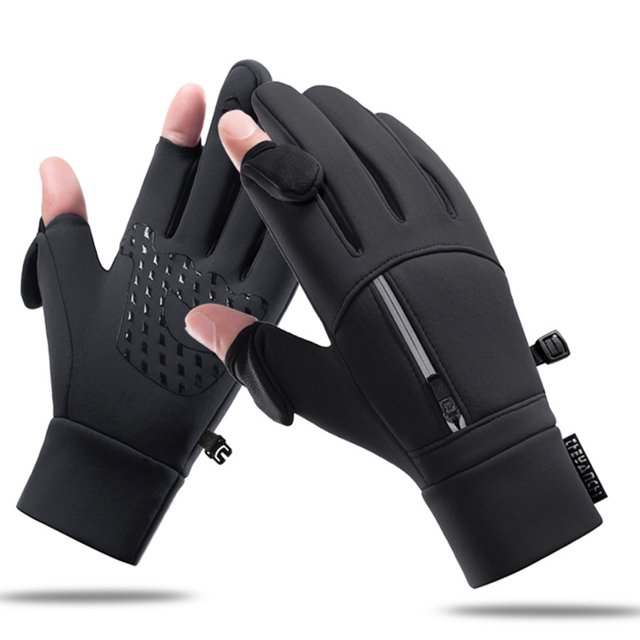 Windproof & Waterproof Winter Thermal Gloves with Fleece Lining, Touchscreen Compatible for Motorcycle/Bicycle Riding, Outdoor Activities, 247 Black, Size XL - 1 Pair