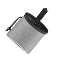 thumbnail image 3 of Dog Treat Pouch Reflective Drawstring Closure Portable Oxford Cloth Puppy Snack Waist Bag for Outdoor Training Light Gray, 3 of 9