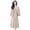 Champagne, variant on Joernso 2Pcs/Set Women Outfit Commute Trendy Comfortable Mid-length Light Luxury Streetwear Sling Spring Coat Dress Spring Clothing