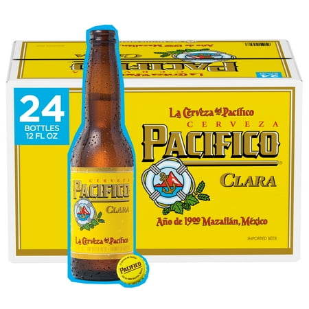 Pacifico Clara Mexican Lager Import Beer, 24 Pack 12 fl. oz. Bottles, 4.4% ABV