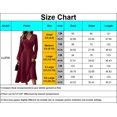 thumbnail image 4 of Vestido largo LaLalin para mujer, manga larga, cuello en V, cintura torcida, 4 of 7