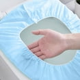 thumbnail image 4 of VOTRUDI Disposable Double Layer Toilet Seat Covers - Portable Non-Woven, Elastic, Individual Packed for Travel, Hotel, Public Toilets - Blue, 4 of 6