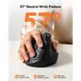 thumbnail image 2 of Mouse ergonómico inalámbrico Bluetooth 5 KYSONA, silencioso, DPI ajustable, 2 of 7