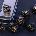 thumbnail image 5 of Cusdie Hollow Metal Dice, Celtic Knot D&D Dice, 7 Pcs Metal Dice Set, Polyhedral Dice Set, for Role Playing Game MTG Pathfinder, 5 of 5