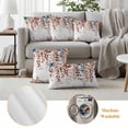 thumbnail image 6 of Brown Eucalyptus Fall Outdoor Waterproof Pillow Covers, Botanical Weeping Leaves Pastoral Decorative Rectangle Throw Pillowcase Sofa Cushion Sham for Patio/Couch/Chair, 20"x12" 2 Pack, 6 of 8