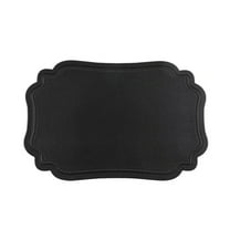 Bwiyojiz Home Decor Christmas Decorations Decoration Vintage PVC Placemats Sense of Scandinavian Heat Insulation Table Mats Oil-proof Western-style, Gifts for Friend, Black