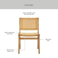 thumbnail image 5 of Better Homes & Gardens Vista Woven Coastal Dining Chairs 2 Pack, Light Honey Finish, 5 of 16