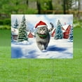 thumbnail image 2 of Hello Winter Scottish Fold Frosty Morning Walk Welcome Snowy Christmas Yard Sign Cat Lover Kitten Owner Gifts Outdoor Home Lawn Garden Porch Decor - 02018, 2 of 5