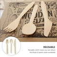 thumbnail image 4 of TAILTOSS Compact Wood Utensil Set Modern Look for Formal Events 12Pcs, 4 of 10