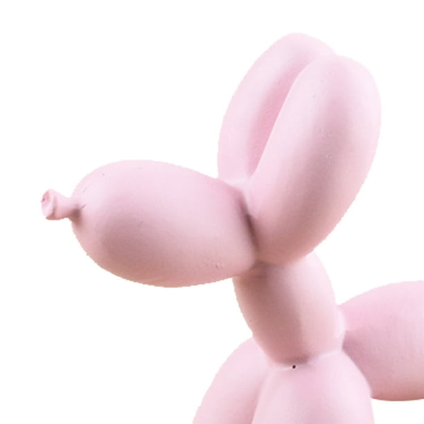 Resina Globo Perro Escultura Artesanía Animal Figura Pastel Decoración (Rosa) Ndcxsfigh Libre de BPA