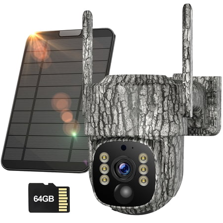CAMPARK 4G LTE Cellular Trail Camera with SIM Card Solar Panel 2.5K HD Game Wildlife Hunting Cameras Pan 360° Full View App Adjustment Night Vision Motion Activated