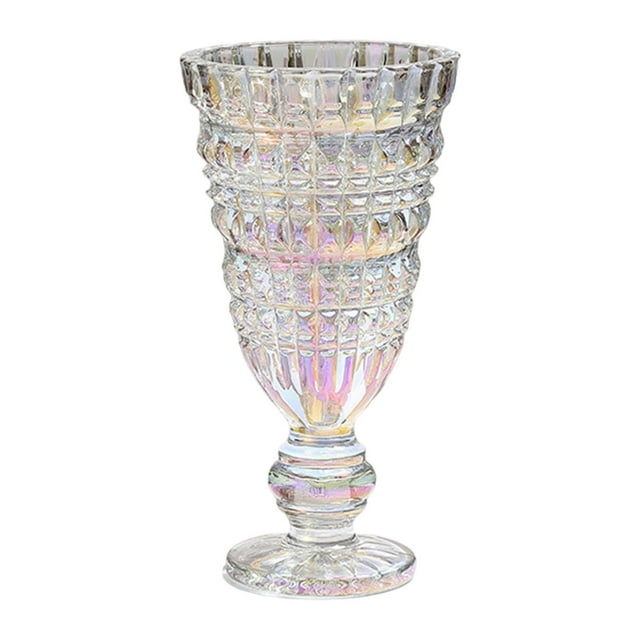 Lipstore Glass Goblet Flower Vase Decorative Vase Decors Hydroponic Plants Pot Holder Multicolor
