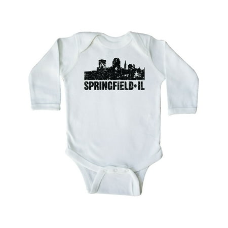 

Inktastic Springfield Skyline Grunge Gift Baby Boy or Baby Girl Long Sleeve Bodysuit