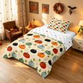 thumbnail image 2 of Homewish Watercolor Pumpkin Twin Comforter Sets, Thanksgiving Day Theme Bedding Set, Beige Multicolor, Polka Dots Reversible, 2pcs 1 Comforter and 1 Pillowcase, 2 of 6