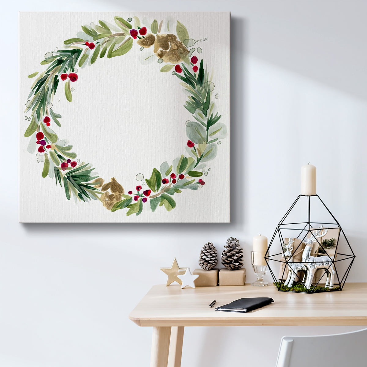 Warm Winter Wishes I- Gallery Wrapped Canvas