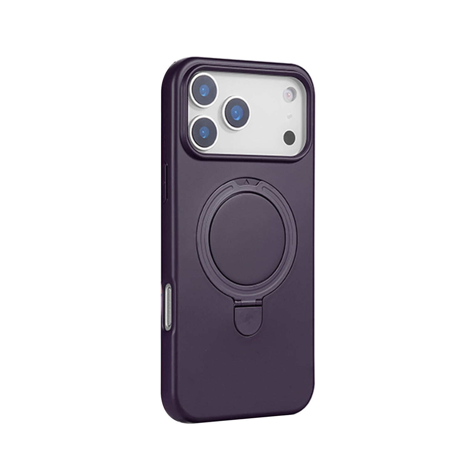 Silicone Stylish Stand Case with Magsafe for iPhone 17 Pro - Dark Purple
