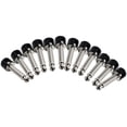 thumbnail image 1 of 12Pcs DIY Strait Audio Solderless 6.35 Mono Plug Solder Free Plug Guitar Effect Connector Chrome Black, 1 of 6
