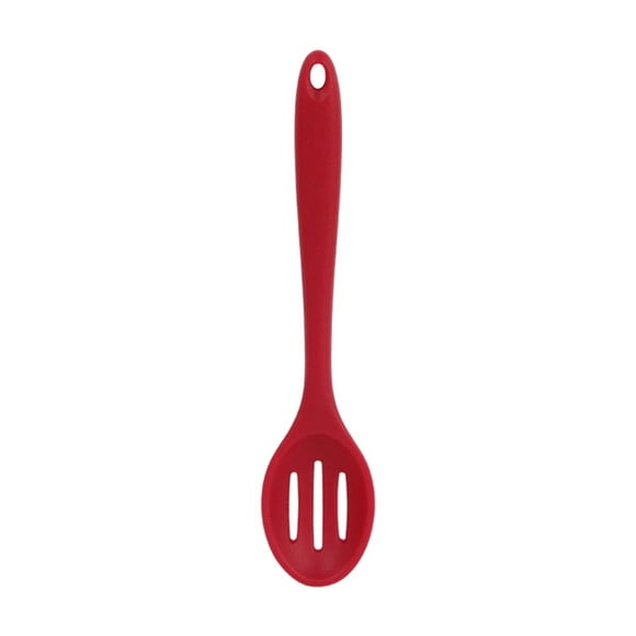Cuchara coladora de silicona con mango largo para fideos ramen, cucharón de cocina con gancho para un fácil almacenamiento y superficie antiadherente.