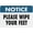 Warning Sign 4, variant on Notice Please Wipe Down Your Work Area Regularly Red Sign Safe Sign, Signs Outdoor, 8"x12", Sign For Home, Business, Driveway Alert