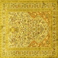 thumbnail image 1 of Ahgly Company Machine Washable Indoor Square Persian Yellow Traditional Area Rugs, 3' Square, 1 of 4