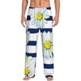 thumbnail image 2 of Kdxio Daisy Striped Nautical Print Men's Sleep Pajama Pant Lounge Pants with Pockets, 2 of 8