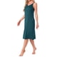 thumbnail image 4 of INSPIRAR CHIC Vestido de dormir para mujeres de satén sin mangas con doble tirante espagueti, espalda cruzada, sexy, escote en V, midi, bata de noche, S azul, 4 of 6