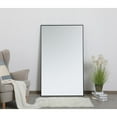 thumbnail image 3 of Metal frame rectangle mirror 36 inch in Black, 3 of 13