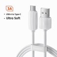 thumbnail image 2 of TOOCKI TQ-X21 1m Flexible Silicone Data Cable 3A Fast Charging USB A to Type C Wire - Black, 2 of 5
